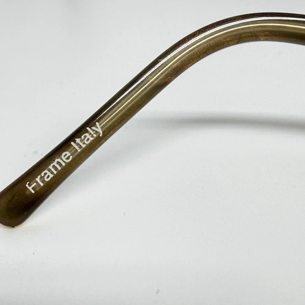 Cole Haan CH902 Brown Horn Eyeglasses Frames Italy 135mm Oval Womens Brown 21507